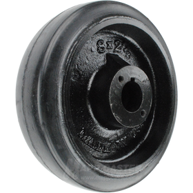 8" x 2-1/2" Rubber on Iron Keyed Wheel - 550 Lbs Capacity Part # FMR08025X5D