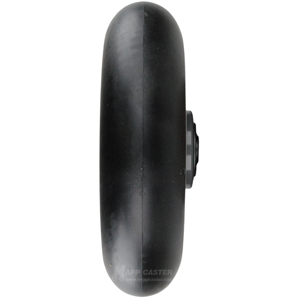 8" x 2" Flat Free Crowned Rubber Hand Truck Wheel - Part # 610830 side profile