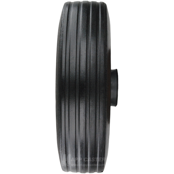 8" x 2" Flat Free Solid Rubber Hand Truck Wheel - Part # 611825 side profile