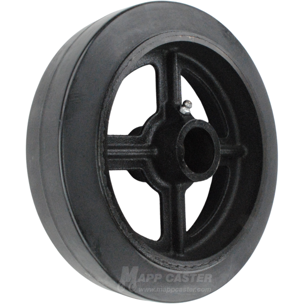 8" x 2" Rubber on Iron Wheel - 600 Lbs Capacity Part # 2WS38208
