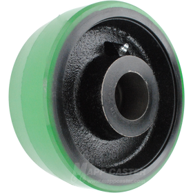 8" x 3" Green Poly on Iron Wheel - 2,500 Lbs Capacity Part # PY0850031