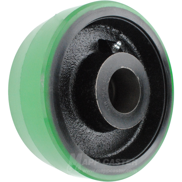 8" x 3" Green Poly on Iron Wheel - 2,500 Lbs Capacity Part # PY0850031