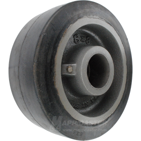 8" x 3" H90 Rubber on Iron Wheel - 1,000 Lbs Capacity Part # F162008
