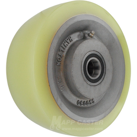 8" x 3" Poly on Forged Steel Wheel w/ Ball Bearings - 5,000 Lbs Capacity Part # JF0803ZZ6-16-R16-426