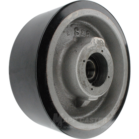 8" x 3" Poly on Iron Wheel w/ Ball Bearings - 3,000 Lbs Capacity Part # F6010581-B