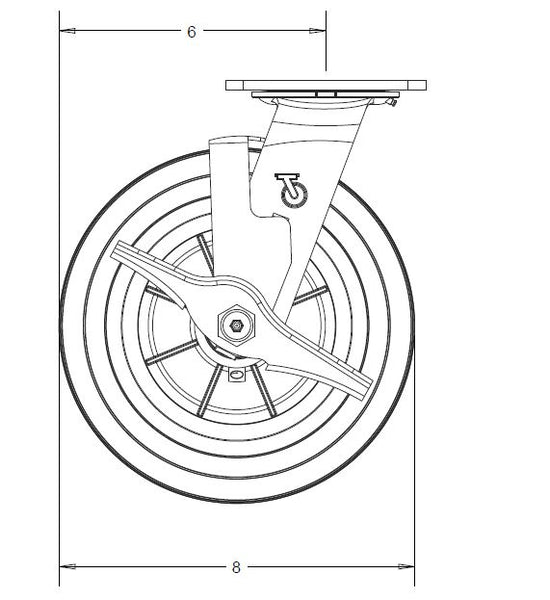 146SNBB820SB Side Drawing
