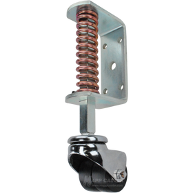 All USA MADE Spring Loaded Gate Caster Bracket with 2 Dual Elastomer Wheel - Part # 5882-432LXAE