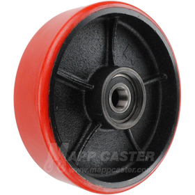 7" x 2" Heavy Duty Polyurethane on Steel Pallet Jack Steering Wheel