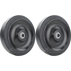 Black soft rubber 4 Inch Loading Wheel designed for existing the ambulance 