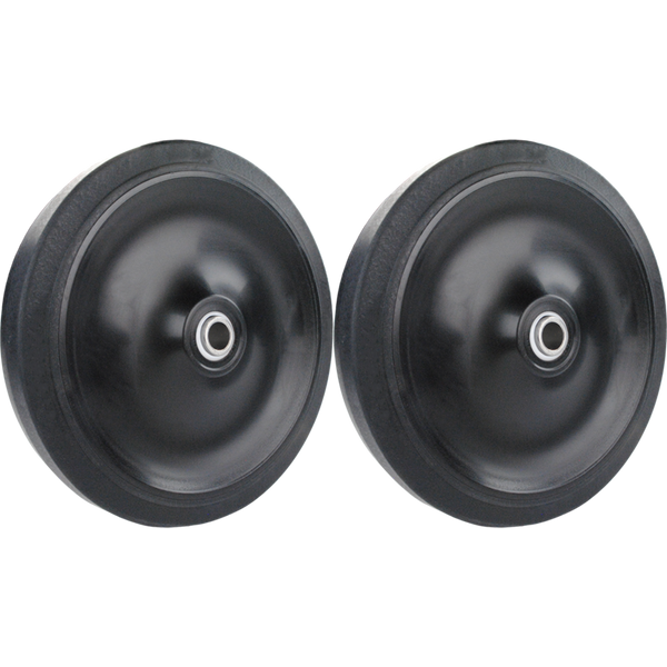 Black soft rubber 5 Inch Loading Wheel designed for existing the ambulance 