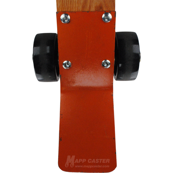 7" x 5" long Steel nose with 5" x 2" Poly on iron wheels