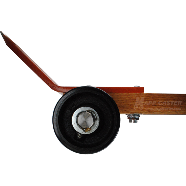 7" x 5" long Steel nose with 5" x 2" Poly on iron wheels