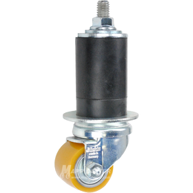 35mm x 27mm (1.37" x 1.06") Poly on Steel Wheel Expanding Stem Swivel Caster - 220 Lbs Capacity