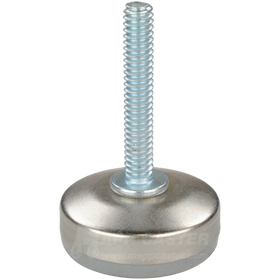 Rubber base metal furniture glider with 1/4" x 20 thread