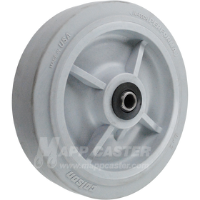 G5.00008.456 8" x 2" Thermoplastic Rubber (TPR) Wheel - 675 Lbs Capacity