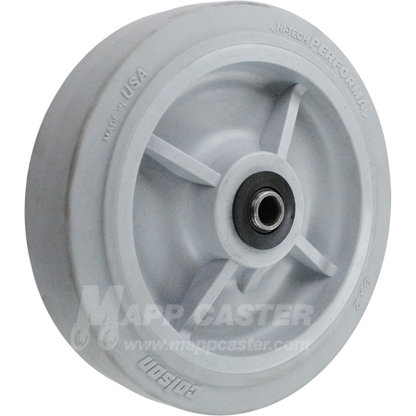 G5.00008.456 8" x 2" Thermoplastic Rubber (TPR) Wheel - 675 Lbs Capacity
