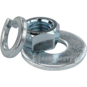 1/2"-13 Hardware For Stem Casters, Plain Nut