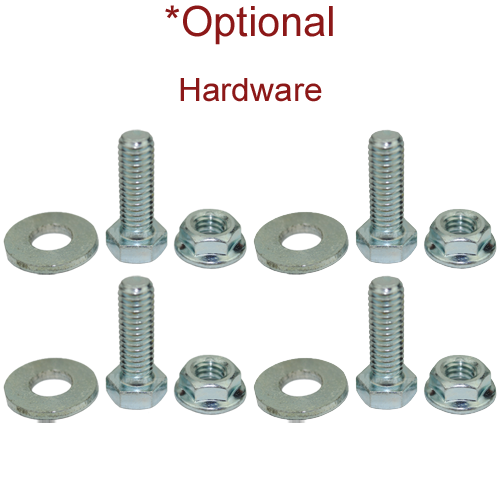 5" x 2" Rubber on Aluminum Wheel Rigid Brake Caster - 500 Lbs Capacity OPTIONAL HARDWARE 