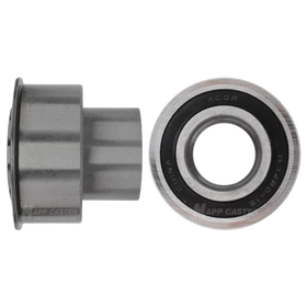 1" ID Maintenance Free Ball Bearings for 3" Wide Wheels -  180˚F