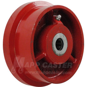 5" x 2" Flanged Cast Iron Wheel - 1,500 Lbs Capacity