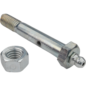Steel grease-able axle and nut for casters