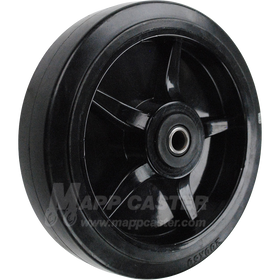 LED820RN23B 8" x 2" Rubber on Nylon Core Wheel - 600 Lbs Capacity