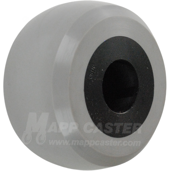 4" x 2" Solid Polyurethane Elastomer Caster Wheel - 1000 Lbs Capacity