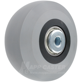 5" x 2" Solid Polyurethane Elastomer Caster Wheel - 1,400 Lbs Capacity