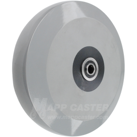 8" x 2" Solid Polyurethane Elastomer Wheel with Ball Bearing - 1,700 Lbs Capacity