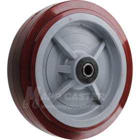 LPM80JM84 8" x 2" UPR Polyurethane on Polyolefin Core Wheel - 1,000 Lbs Capacity