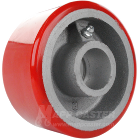 4" x 2" Red Polyurethane on Iron Core Wheel - 800 Lbs Capacity