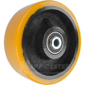 6" x 2" PX Polyurethane on heavy caster iron core ball bearing - 2000 lbs capacity