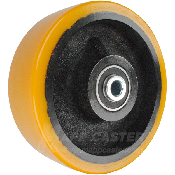 6" x 2" PX Polyurethane on heavy caster iron core ball bearing - 2000 lbs capacity