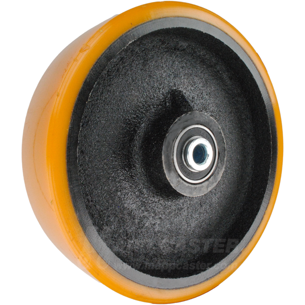 8" x 2" PX Polyurethane on heavy caster iron core ball bearing - 2000 lbs capacity