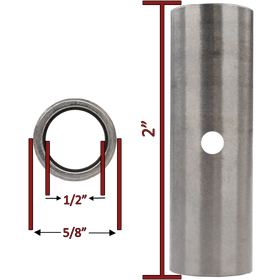 1/2" ID x 5/8" OD x 2" Steel Spanner