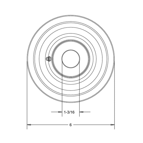 6" x 2" Forged Steel V-Groove Wheel - 5,000 Lbs Capacity