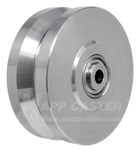 5" x 2" Stainless Steel V-Groove Wheel (304 Stainless) - Part # LTV50JT63