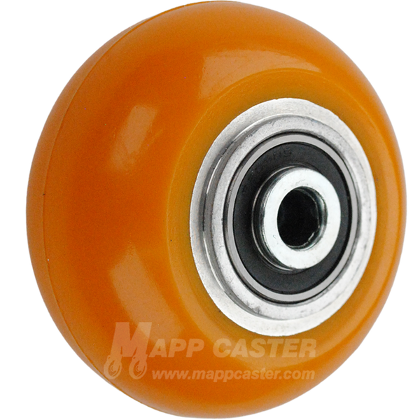 LUX40JO63 - 4in Orange Polyurethane Wheel.