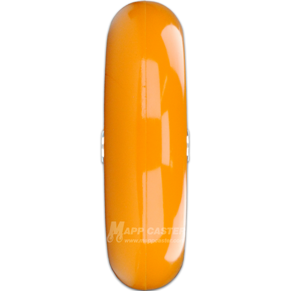 8" x 2" Erognomic Orange Ultraflex Polyurethane Wheel Precision Ball Bearings - 1,200 lbs Capacity