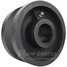 4" x 2" V-Groove Cast Iron Wheel - 600 Lbs Capacity