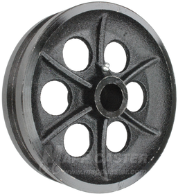 8" x 2" Cast Iron V-Groove Wheel - 1,200 Lbs Capacity