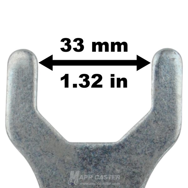 LWRNCH08 Stem caster wrench jaw width diagram