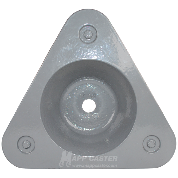 Set of Four USA Made Tri-Wheel Dolly (Round Base) with 2" Nylon Wheels (Non-marking) - 450 Lbs Capacity Each (1,800 Lbs Together)