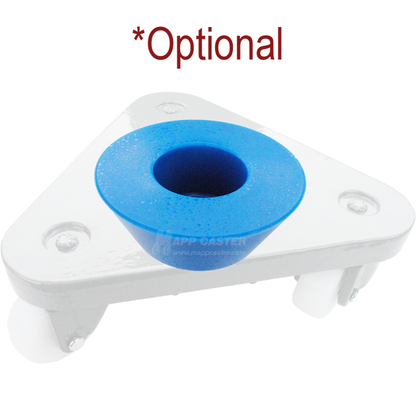 USA Made Tri-Wheel Dolly (Round Base) with 2" Hard Rubber Wheels - 375 Lbs Capacity