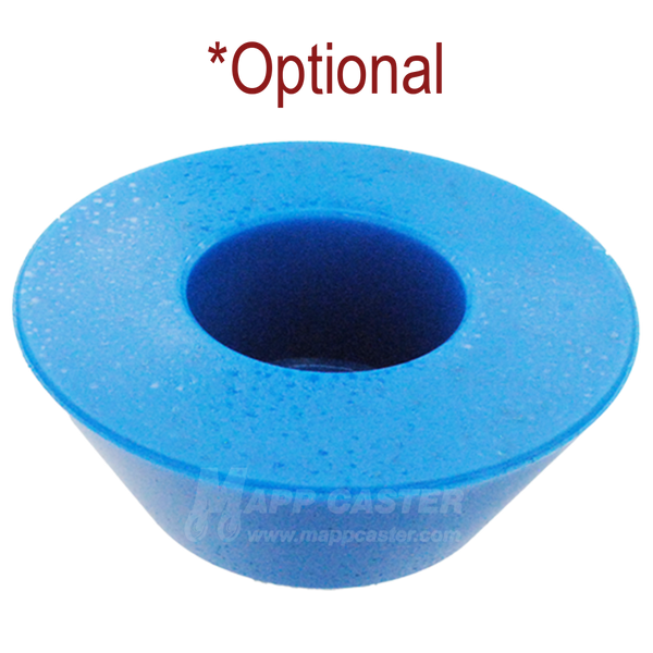 Set of Four USA Made Tri-Wheel Dolly (Round Base) with 2" Polyolefin Wheels - 600 Lbs Capacity (2,400 Lbs together)