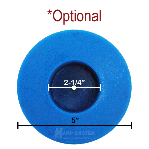Set of Four USA Made Tri-Wheel Dolly (Round Base) with 2" Polyolefin Wheels - 600 Lbs Capacity (2,400 Lbs together)
