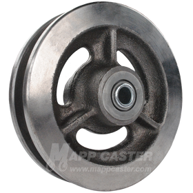 6" x 1-1/2" Double Flanged Cast Iron Wheel - 500 Lbs Capacity AIRPLANE HANGAR DOOR