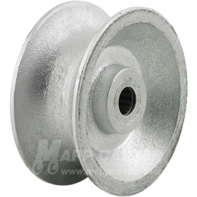 5" x 2-1/4"  Solid Steel U-Groove Wheel - 600 Lbs Capacity