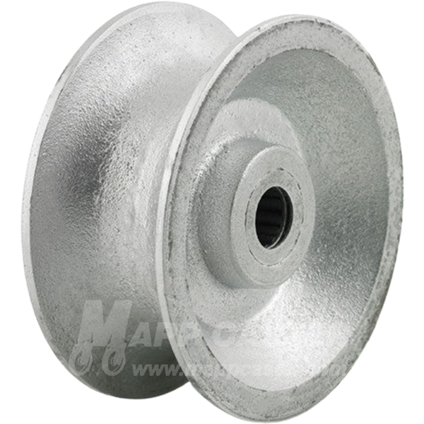 5" x 2-1/4"  Solid Steel U-Groove Wheel - 600 Lbs Capacity