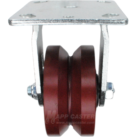 Roller Bearing V-groove Hardened Steel wheel. 